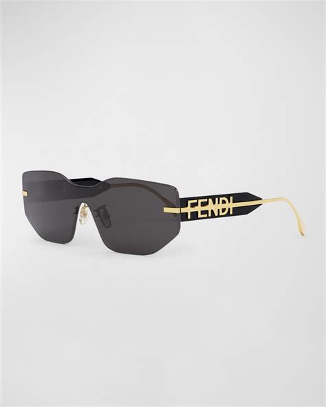 fendi flat top shield sunglasses|Fendi First Crystal .